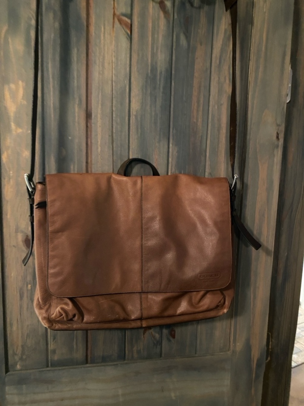 Coach Brown Leather Vintage Messenger Bag for Men